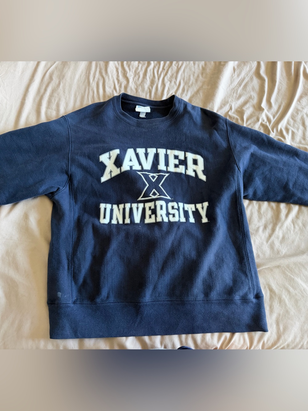 Champion Navy Reverse Weave Crewneck Sweatshirt